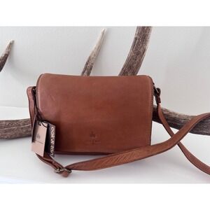 Oak & Tan OT-49 Cognac Genuine Leather Crossbody Bag Handmade Tan NWT